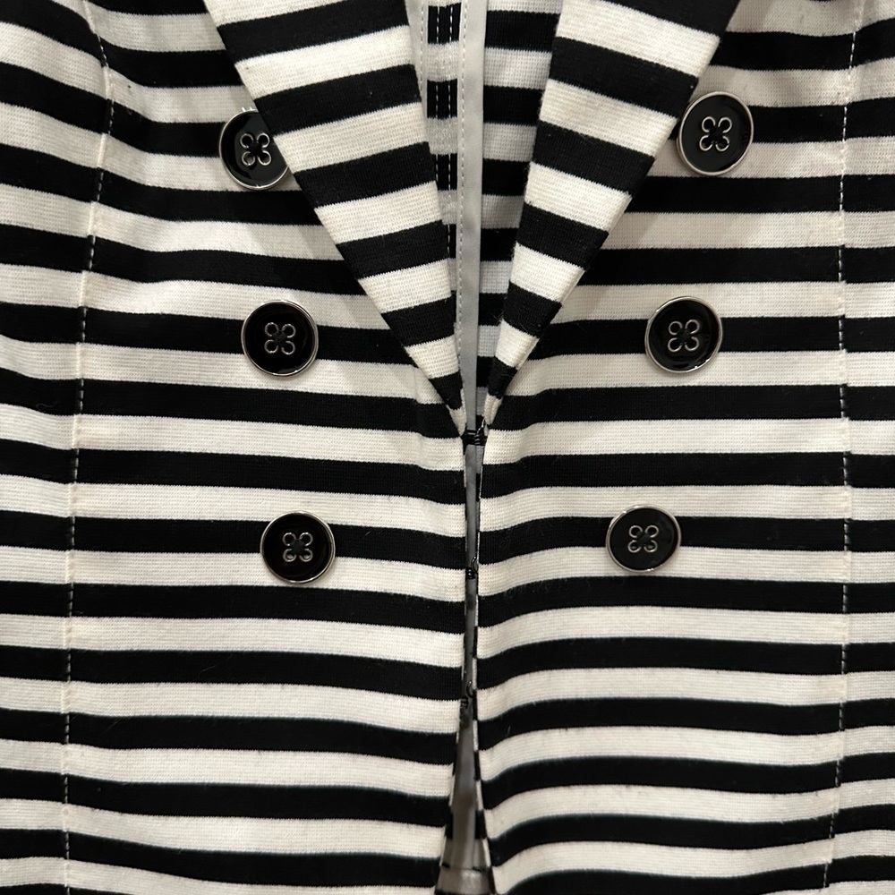 White House Black Market Striped Blazer Size 10 - Picture 3 of 5